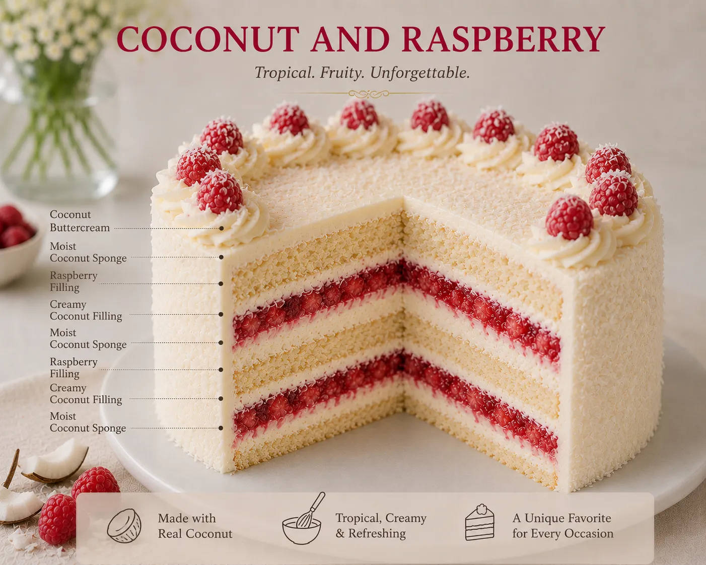 Coconut and Raspberry