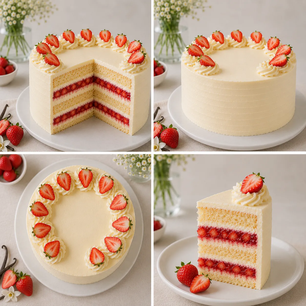 Vanilla and Strawberry